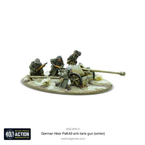 Warlord Games Miniatures Bolt Action - German - German Heer - 75mm Pak 40 Anti-Tank Gun (Winter)