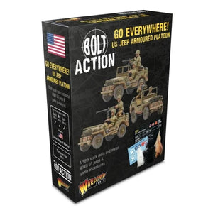 Warlord Games Miniatures Bolt Action - Go Everywhere! US Jeep Armoured Platoon
