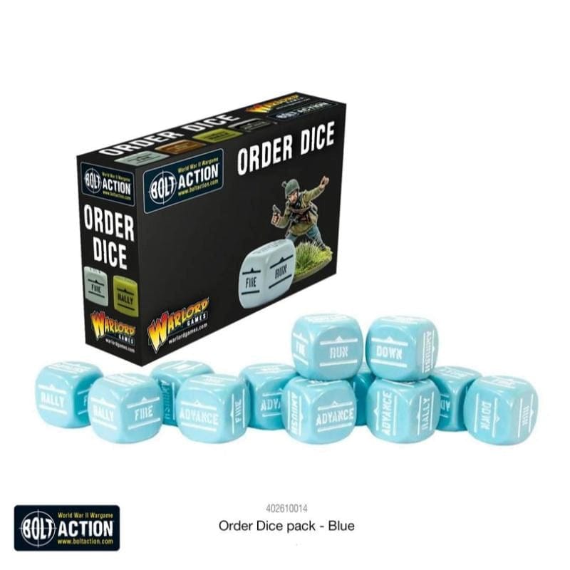 Warlord Games Miniatures Bolt Action - Order Dice - Blue (12)