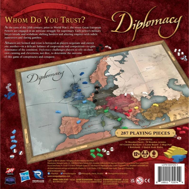 Wizards of the Coast Board & Card Games Diplomacy - Board Game