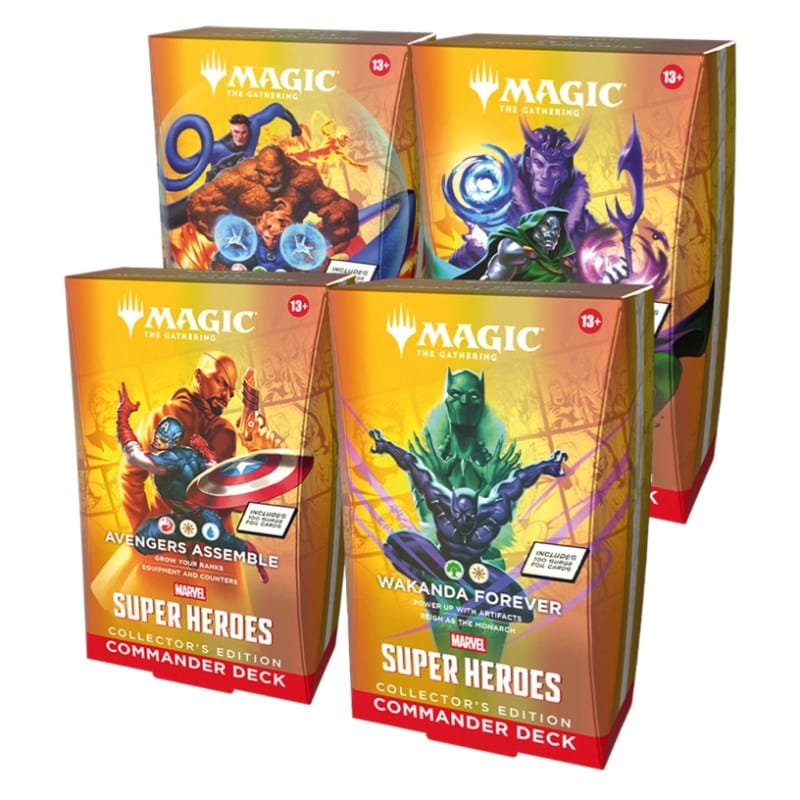 Wizards of the Coast Trading Card Games Magic: The Gathering - Marvel Super Heroes - Collector Commander Deck Display (4) (Preorder - 26/06/2026 Release)