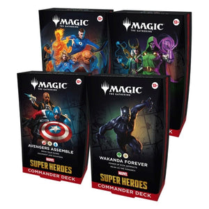 Wizards of the Coast Trading Card Games Magic: The Gathering - Marvel Super Heroes - Commander Deck Display (4 Decks) (Preorder - 26/06/2026 Release)