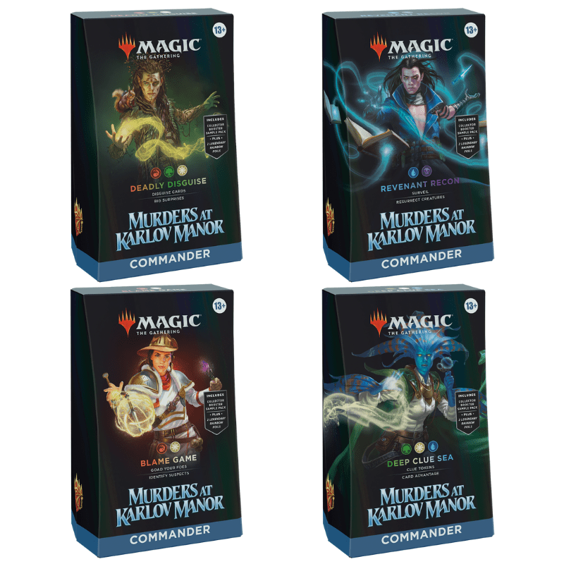 Wizards of the Coast Trading Card Games Magic: The Gathering - Murders at Karlov Manor - Commander Deck Display (4) (Preorder - Release 09/02/2024)