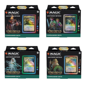 Wizards of the Coast Trading Card Games Magic: The Gathering - The Lord of the Rings - Tales of Middle-Earth - Commander Deck Display (4)