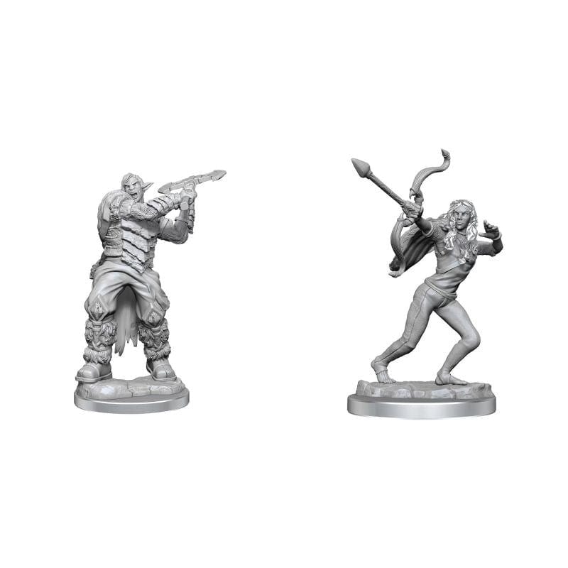 WizKids Miniatures Critical Role Unpainted Miniatures - Ashari Stoneguard & Ashari Skydancer