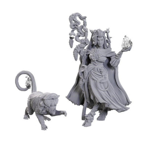 WizKids Miniatures Critical Role Unpainted Miniatures - Fearne Calloway & Mister (September 2024 Release)