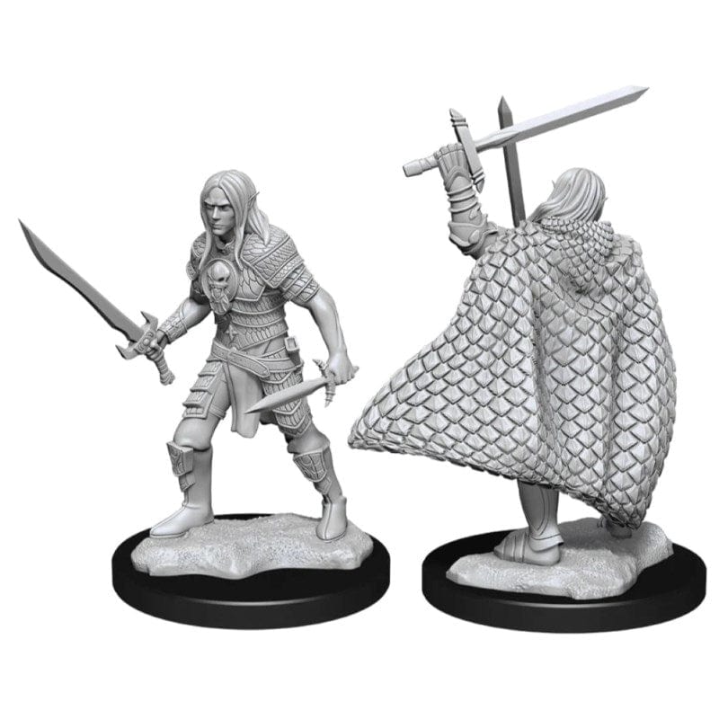 WizKids Miniatures Wizkids Unpainted Miniatures - Deep Cuts - Elf Fighter Male