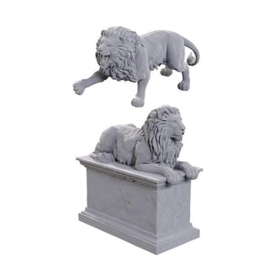WizKids Miniatures Wizkids Unpainted Miniatures - Deep Cuts - Stone Lion/Animated Stone Lion (January 2025 Release)