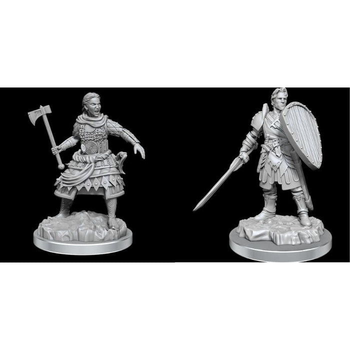 Wizkids Unpainted Miniatures - Nolzur's - Human Fighters 2023