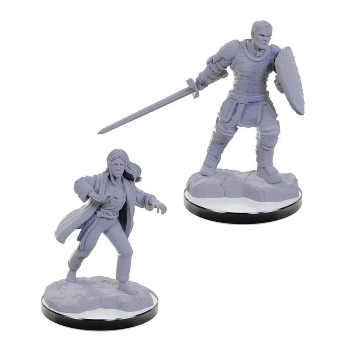 Wizkids Unpainted Miniatures - Nolzur's - Reborn Paladin & Reborn Warlock