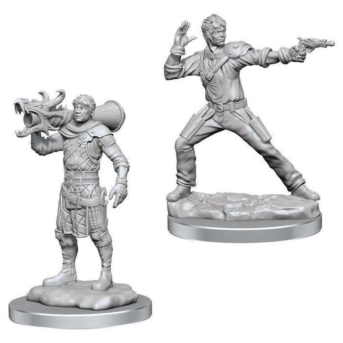 Wizkids Unpainted Miniatures - Nolzurs - Human Artificer & Human Apprentice