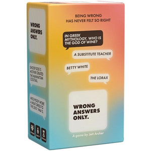 Wrong Answers Only Board & Card Games Wrong Answers Only