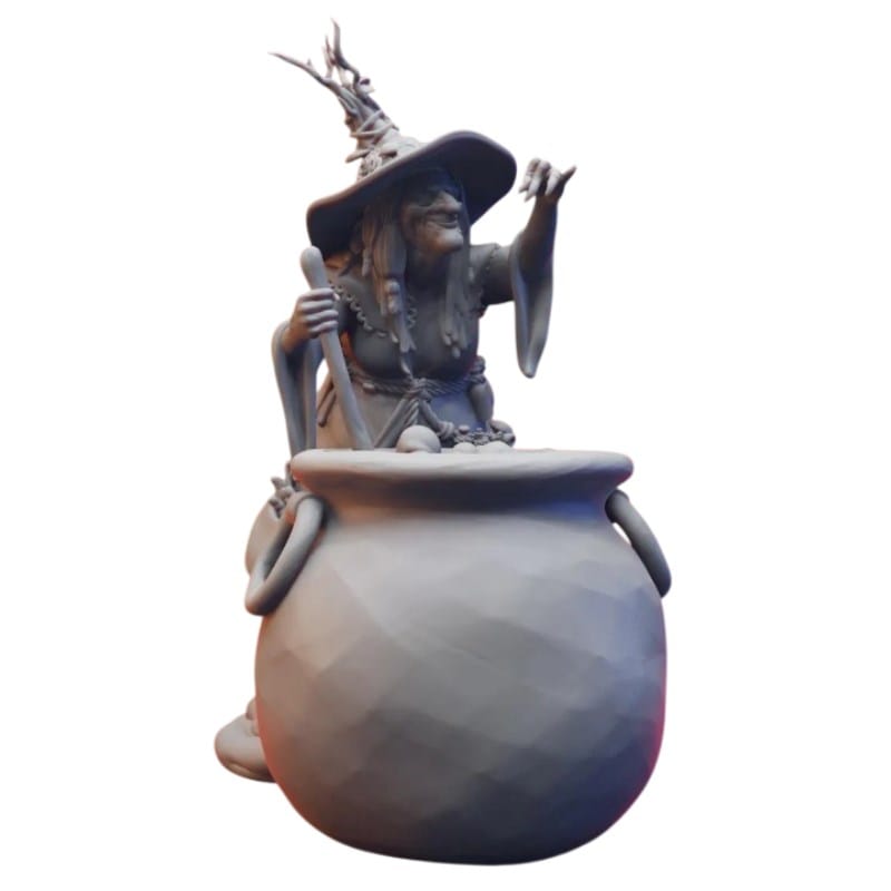 YKS Miniatures Miniatures YKS Miniatures - Barovian Witch - Cauldron (M) (06/04/2026 Release)