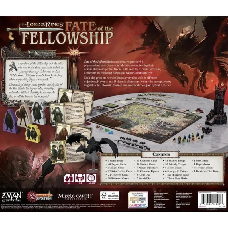 Z-Man Games Board & Card Games The Lord of the Rings - Fate of the Fellowship - A Pandemic System Game (06/06/2025 Release)