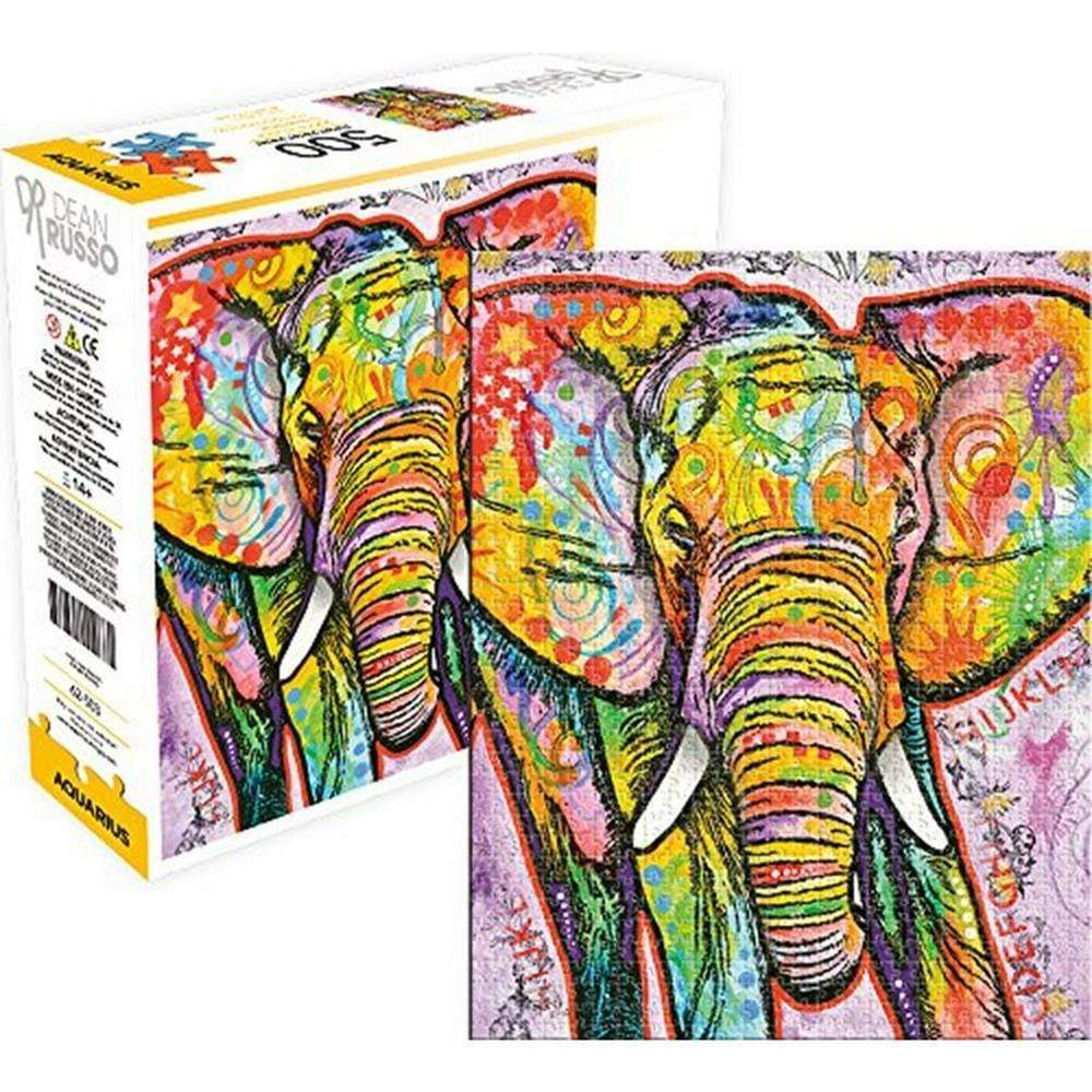 Aquarius Jigsaws Dean Russo - Elephant (500pc) Aquarius