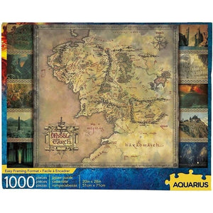 Aquarius Jigsaws Lord of the Rings - Map (1000pc) Aquarius