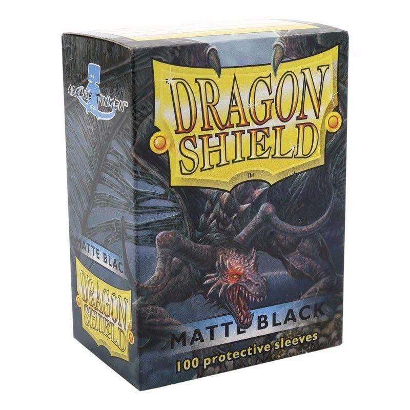 Arcane Tinmen Trading Card Games Dragon Shield Sleeves Black Matte (100) - 63x88 mm