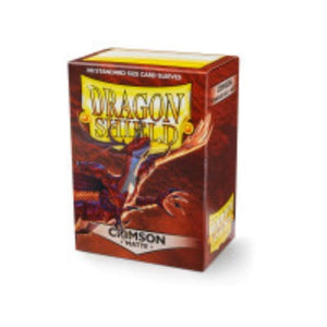 Arcane Tinmen Trading Card Games Dragon Shield Sleeves Crimson Matte (100) - 63x88 mm