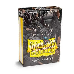 Arcane Tinmen Trading Card Games Dragon Shield Sleeves - Japanese - Black Matte (60) (59x86mm)