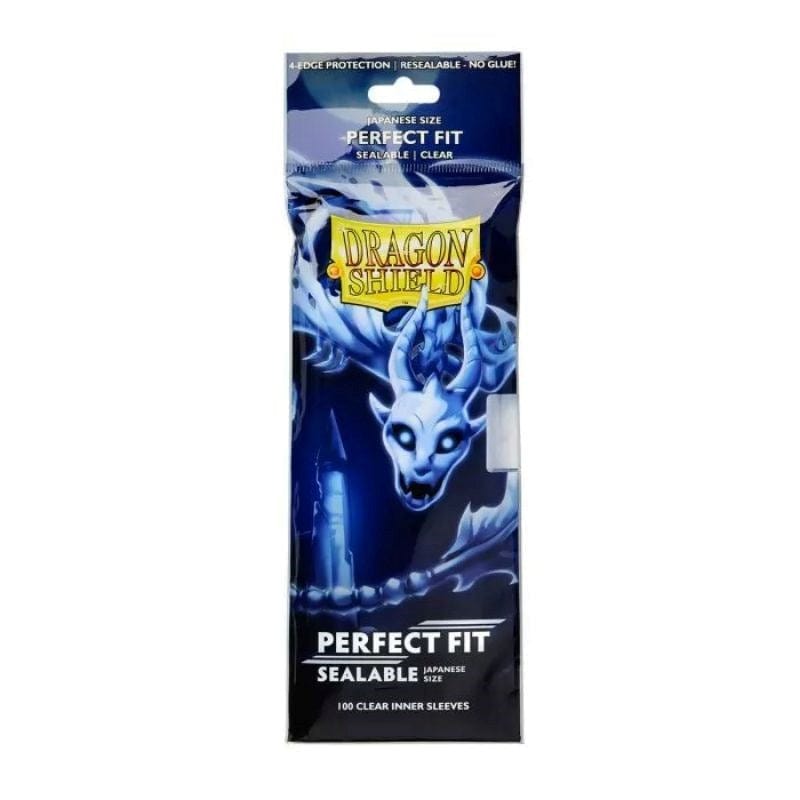 Arcane Tinmen Trading Card Games Dragon Shield Sleeves - Japanese - Perfect Fit Sealable - Clear (100) (59x86mm)