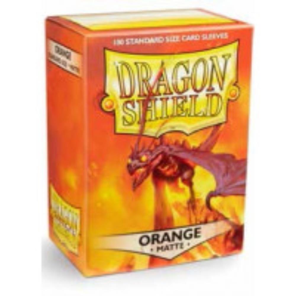 Arcane Tinmen Trading Card Games Dragon Shield Sleeves Orange Matte (100) - 63x88 mm