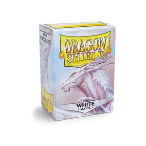 Arcane Tinmen Trading Card Games Dragon Shield Sleeves White Matte (100) - 63x88 mm