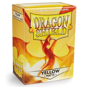 Arcane Tinmen Trading Card Games Dragon Shield Sleeves Yellow Matte (100) - 63x88 mm