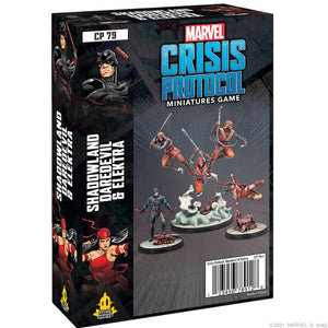 Atomic Mass Games Miniatures Marvel Crisis Protocol Miniatures Games - Shadowland Daredevil and Elektra with Hand Ninja