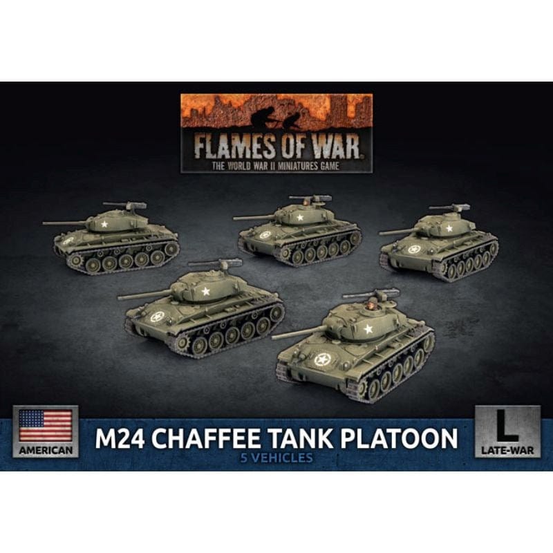 Battlefront Miniatures Miniatures Flames of War - American M24 Chaffee Tank Platoon (x5 Plastic)