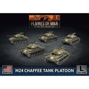 Battlefront Miniatures Miniatures Flames of War - American M24 Chaffee Tank Platoon (x5 Plastic)