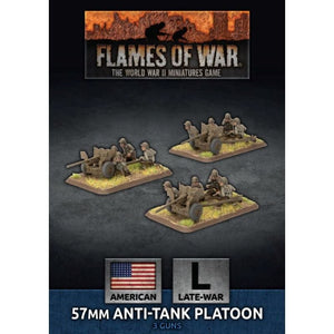 Battlefront Miniatures Miniatures Flames of War - Americans - 57mm Anti-Tank Platoon (x3 Plastic)