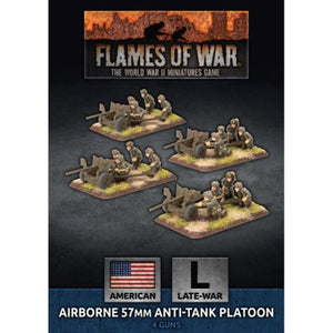 Battlefront Miniatures Miniatures Flames of War - Americans - Airborne 57mm Anti-Tank Platoon (Boxed)