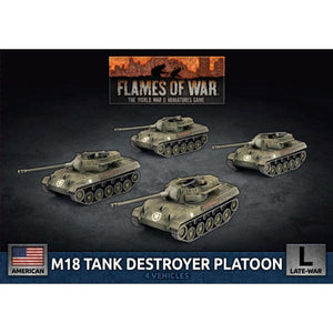 Battlefront Miniatures Miniatures Flames of War - Americans -  M18 Hellcat (76mm) Tank Destroyer Platoon (x4 Plastic)