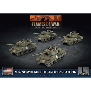 Battlefront Miniatures Miniatures Flames of War - Americans - M36 and M10 Tank Destroyer Platoon (x4 Plastic)