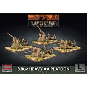 Battlefront Miniatures Miniatures Flames of War - Germans -  8.8cm Heavy AA Platoon (x4 Plastic)