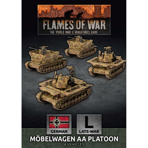 Battlefront Miniatures Miniatures Flames of War - Germans -  Mobelwagen 3.7cm AA Tank Platoon (x4)