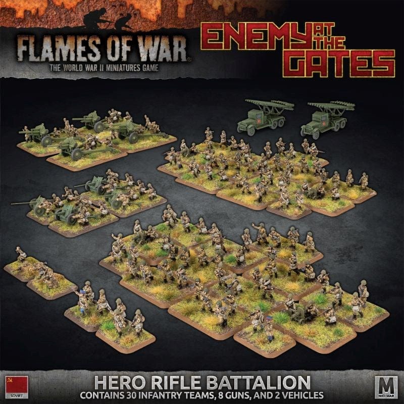 Battlefront Miniatures Miniatures Flames of War - Soviet Hero Rifle Battlalion Army Deal