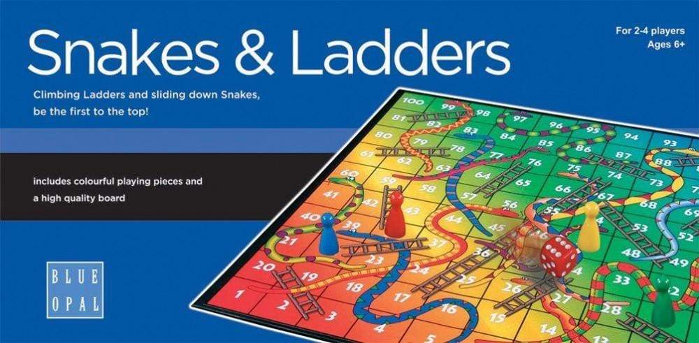 Blue Opal Australia Classic Games Snakes and Ladders - Blue Box (Blue Opal)