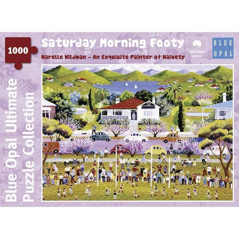 Blue Opal Australia Jigsaws Narelle Wildman - Saturday Morning Footy (1000pc) Blue Opal