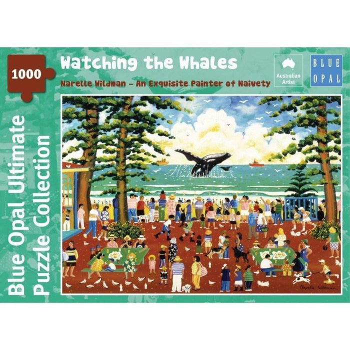 Narelle Wildman - Watching the Whales (1000pc) Blue Opal