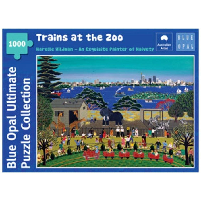 Wildman Trains at the Zoo (1000pc) Blue Opal