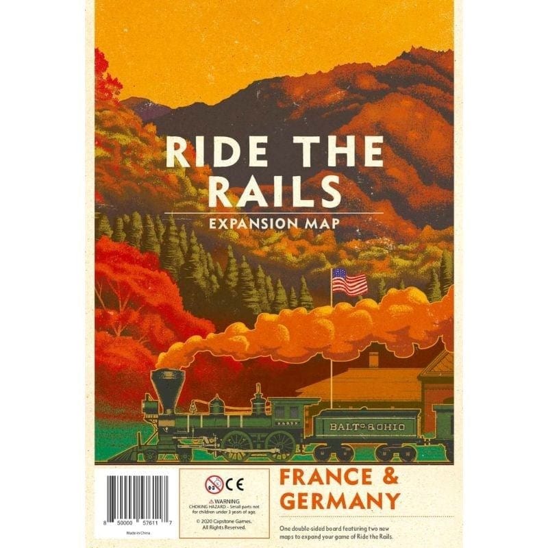 Capstone Games Board & Card Games Ride The Rails - France and Germany Expansion Map