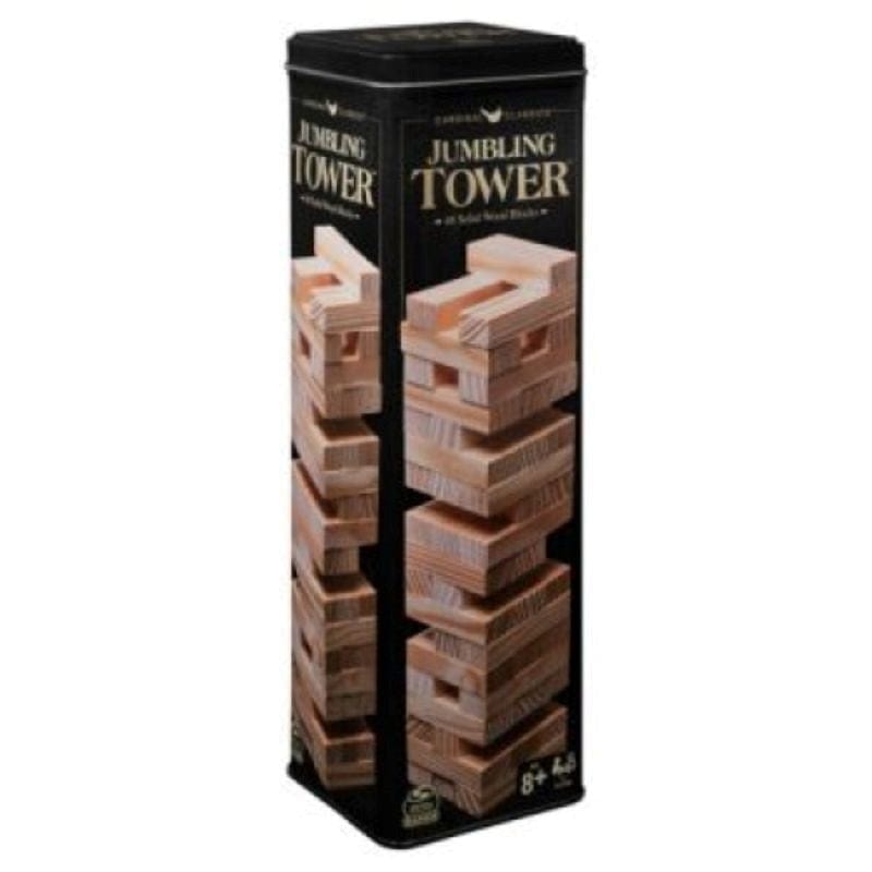 Cardinal Board & Card Games Tumbling Tower Wood in Tin (Cardinal)  (like Jenga)