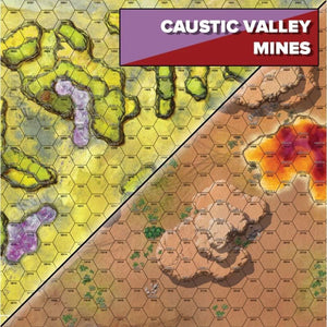 Catalyst Game Labs Miniatures Battletech - Premium BattleMat - Alien Worlds -  Caustic Valley /  Mines