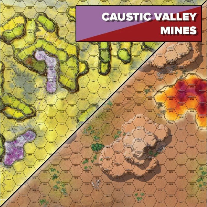 Battletech - Premium BattleMat - Alien Worlds -  Caustic Valley /  Mines