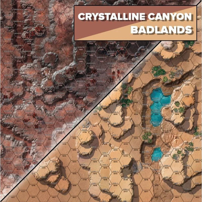 Battletech - Premium BattleMat - Alien Worlds -  Crystalin Valley /  Badlands