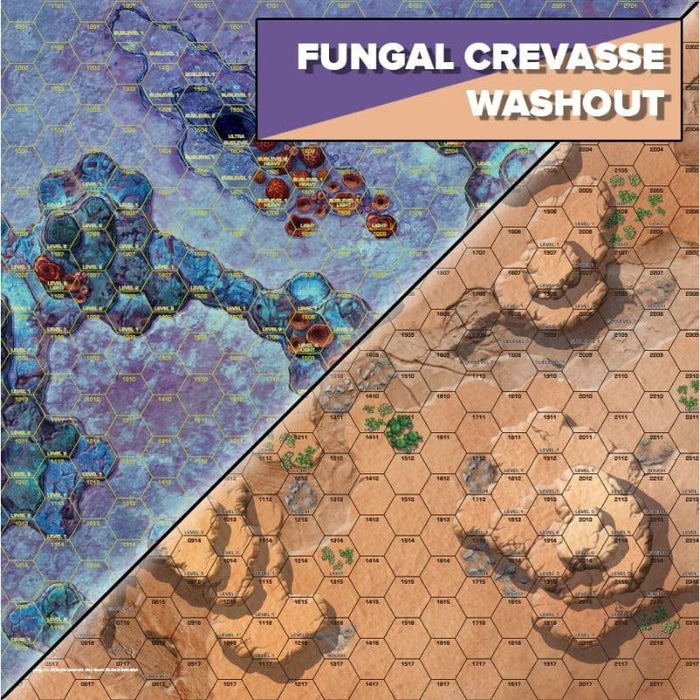 Battletech - Premium BattleMat - Alien Worlds -  Fungal Crevass /  Washout