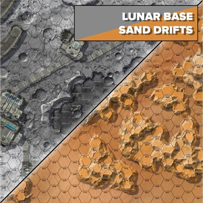 Battletech - Premium BattleMat - Alien Worlds -  Lunar Base /  Sand Drift