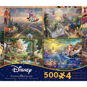 Ceaco Jigsaws Thomas Kinkade - Disney 4 In 1 Multipack Series 3 (500pc)