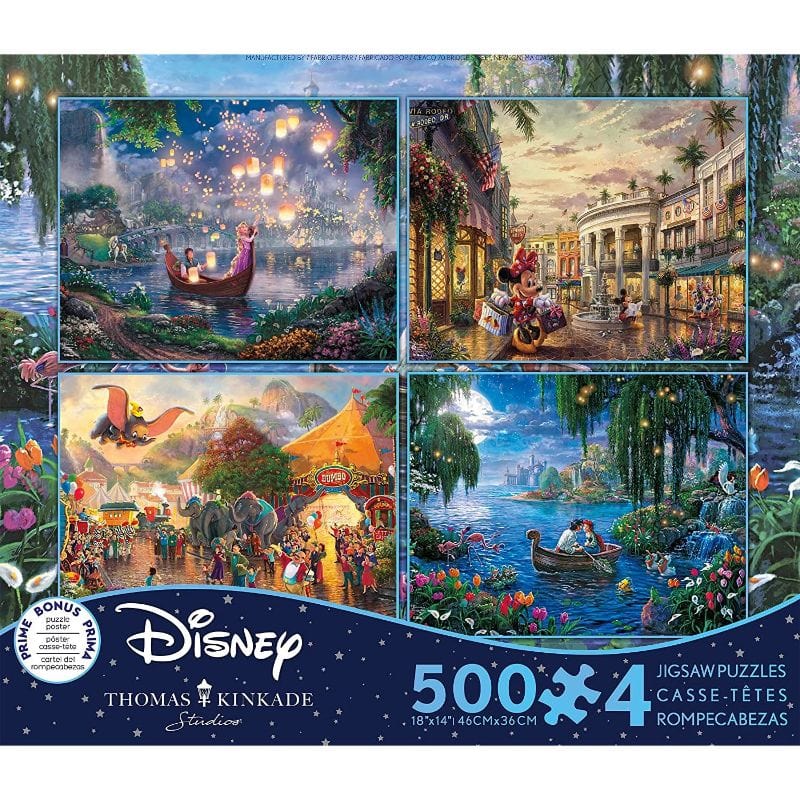Ceaco Jigsaws Thomas Kinkade - Disney 4 In 1 Multipack Series 9 (500pc)